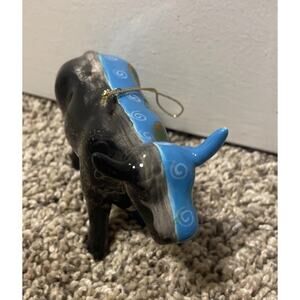 Cow Parade Mother Half Earth Blue / Half Moon Christmas Tree Ornament 2000